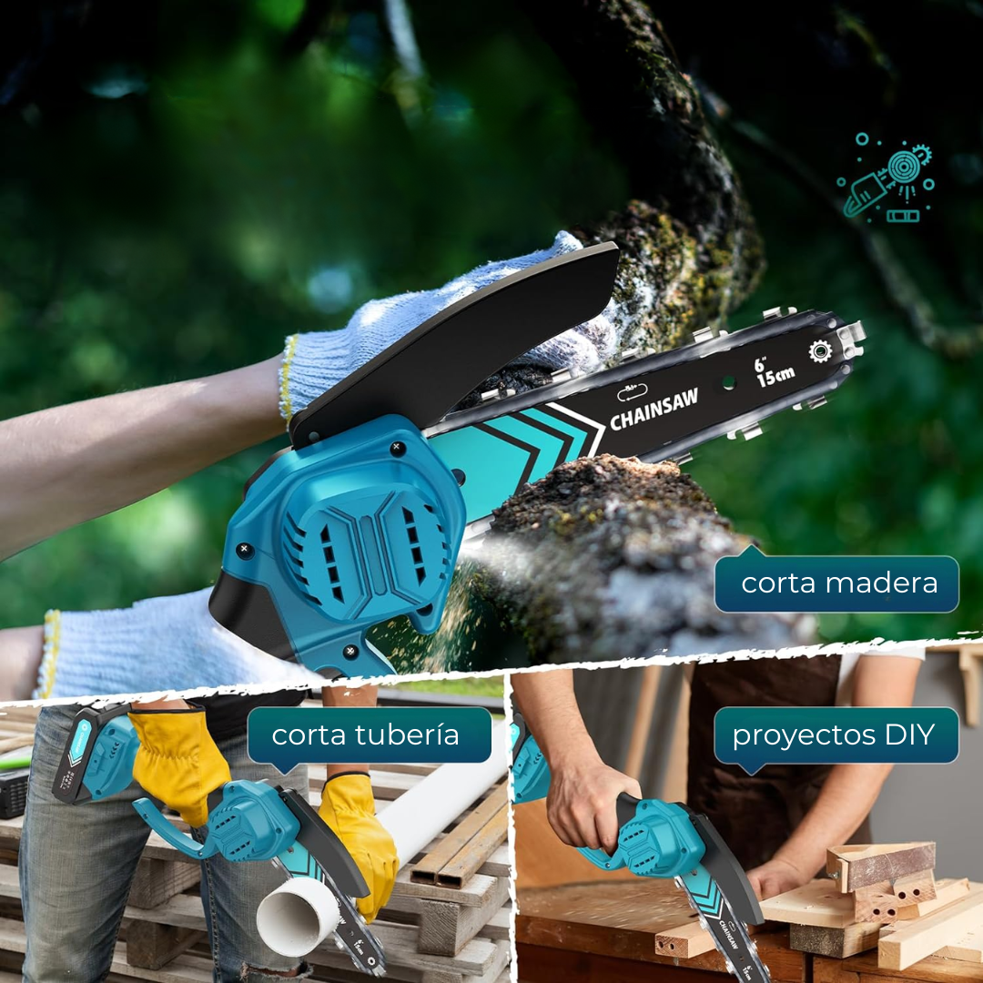 MOTOSIERRA CHAINSAW PORTÁTIL DOBLE BATERIA