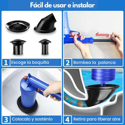 Desatascador inodoros para baños.
