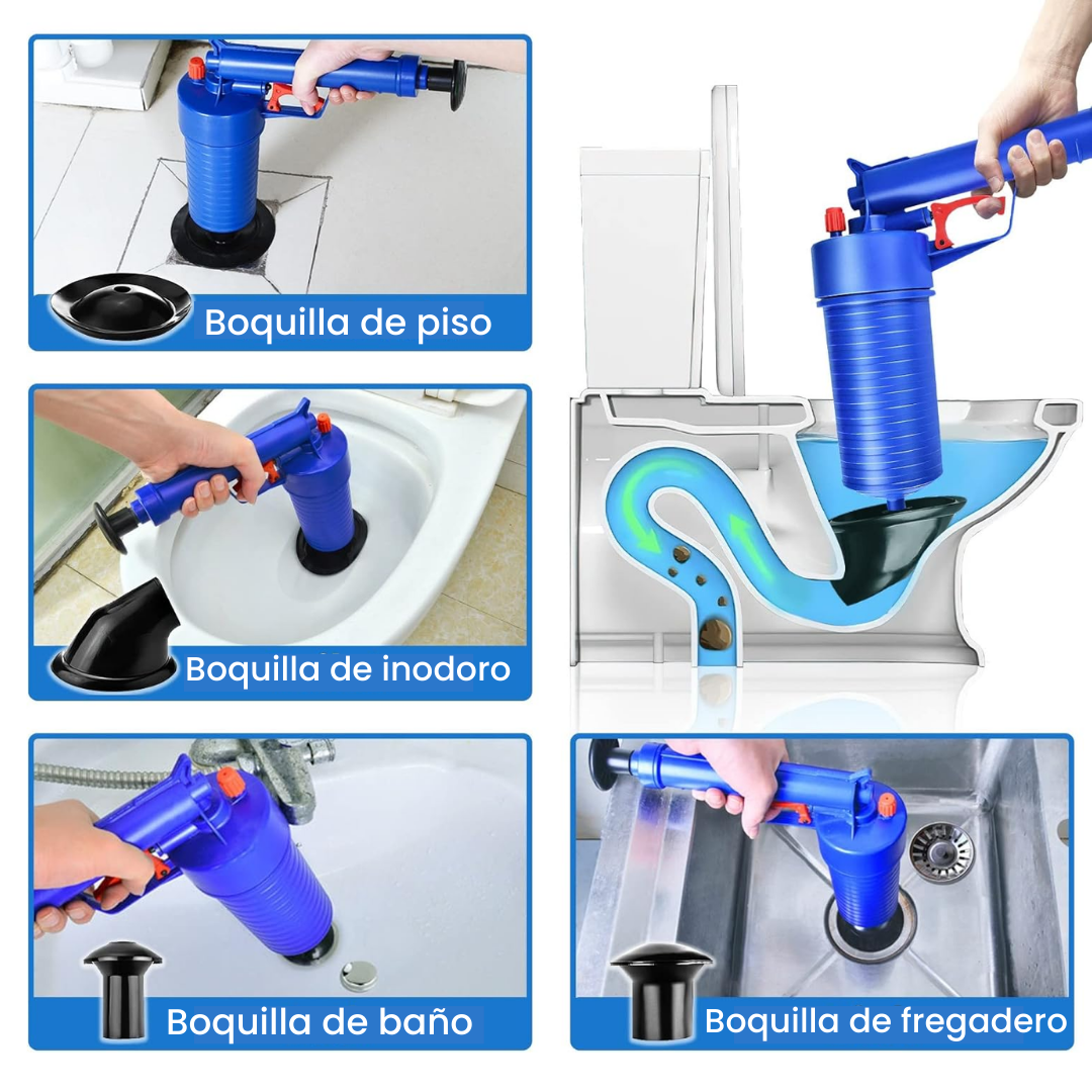 Desatascador inodoros para baños.