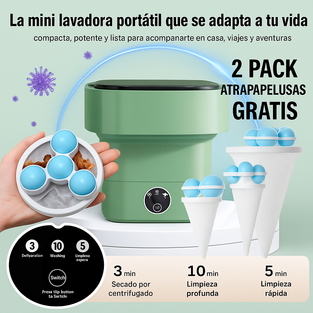 GoWash™ + Pack de 2 atrapapelusas flotante para lavadora (GRATIS)